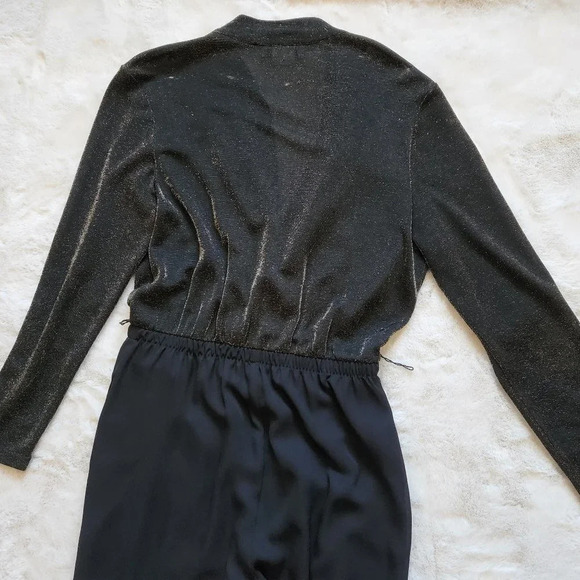 Vintage Joan Walters Womens 90’s Metal Jumpsuit Black - Picture 15 of 15
